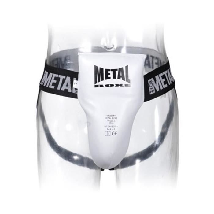 Coquille homme semi pro Metal boxe blanche - M
