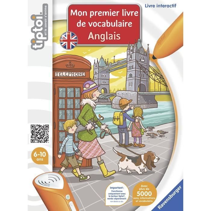 tiptoi® - Mon premier livre de vocabulaire anglais - Ravensburger - Livre électronique éducatif - Dès 6 ans - en français