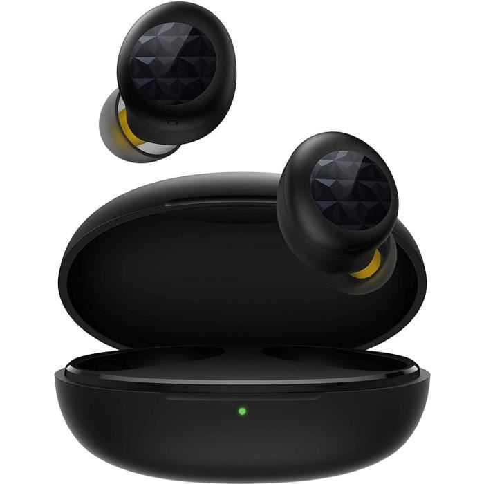 REALME BUDS Q2 - Ecouteurs bluetooth - 20h de lecture - Réduction de bruit - Mode jeu - Résistant à l'eau IPX4 - Noir
