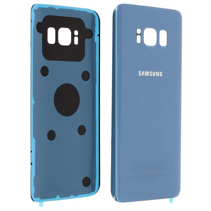 Cache Batterie Galaxy S8 Original Samsung Vitre Arrière bleu