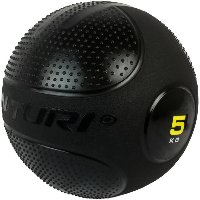 TUNTURI Ballon de slam / slam ball entraînement crossfit musculation 5kg noir