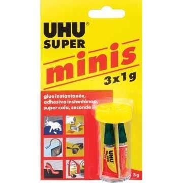 UHU Power Glue Liquide Boite Minie 3 x 1g