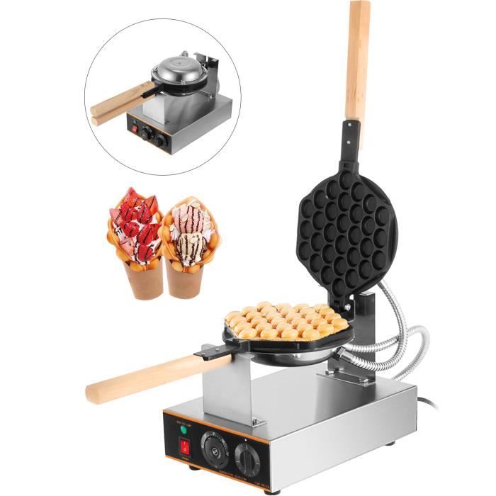 Machine à gâteau aux oeufs - VEVOR - 30mm - Machine à gaufres inox électrique - 1400W