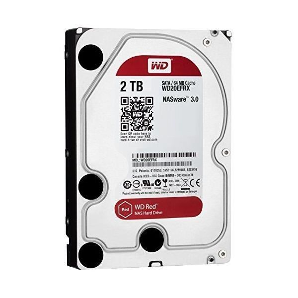 Composant - Piece Detachee / Disque Dur Interne / Disque Dur Interne - Disque dur Western Digital Red WD20EFRX 3.5- 2 TB Sata