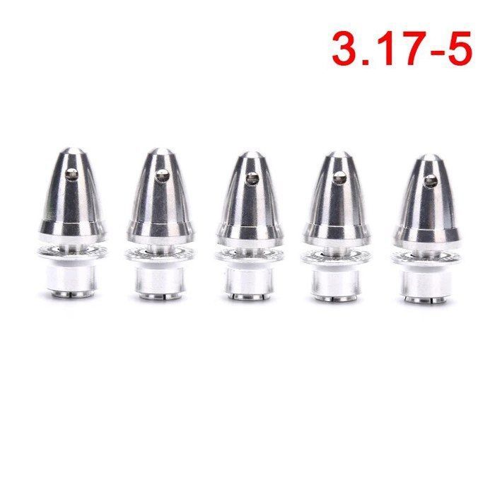 YINETTECH Lot de 4 adaptateurs d'hélice de 3,17 mm en aluminium pour contrôleur de vitesse de moteur électrique, accessoires pour moteur électrique