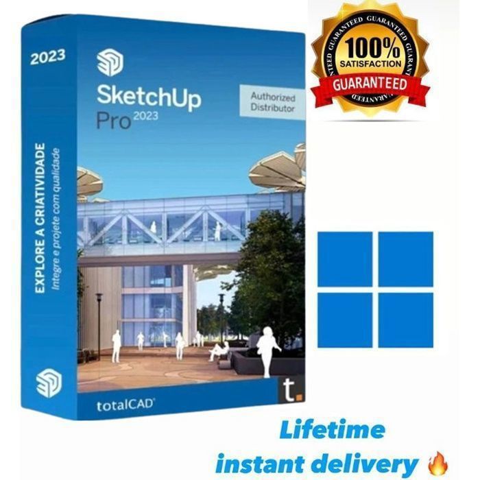 Sketchup Pro 2023 PC windows ACTIVATION A VIE & LIVRAISON EXTRA-RAPIDE (20s) (à Télécharger)