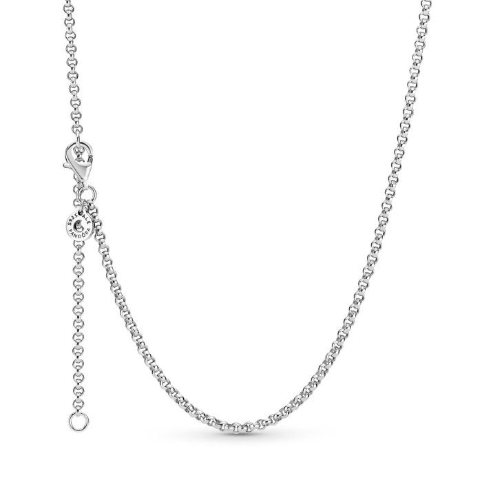 Chaîne de Cou Femme - Argent - 399260C00-60 - Maille jaseron - Fermoir mousqueton - 925/1000