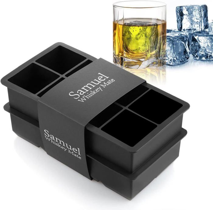 Bac à Glaçons Géants En Silicone - Lot De 2, Pour Whisky, Cocktails Et Boissons Fraîches - 8