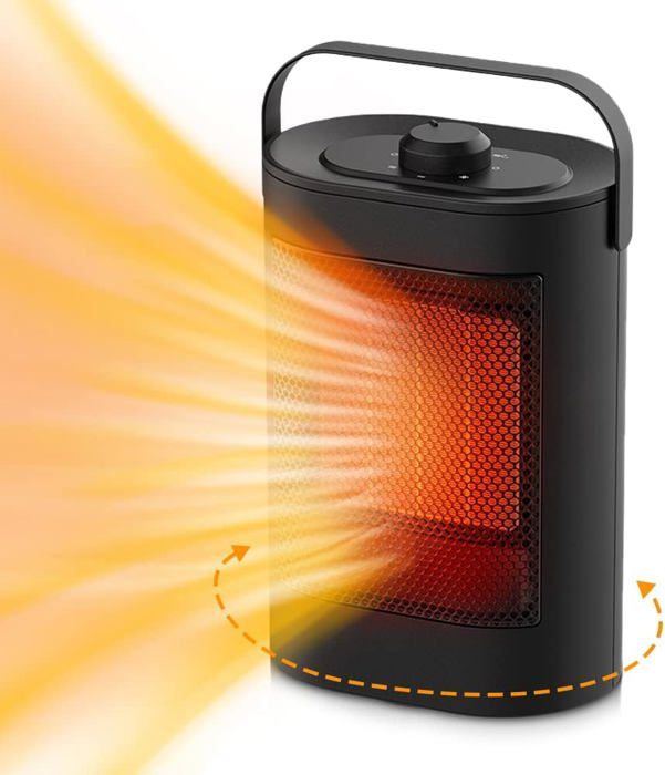 Comparer les prix de Energy Saving Fan Heater, PTC Ceramic Electric Fan Heater  1500W Auto Shut-Off Safe Fan Heater, 3 Modes, 90° Oscillation