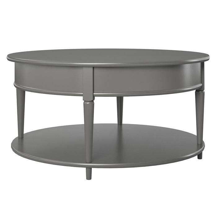 Aurora Table basse avec 1 étagère en MDF gris Aurora Table basse avec 1 étagère en MDF gris
