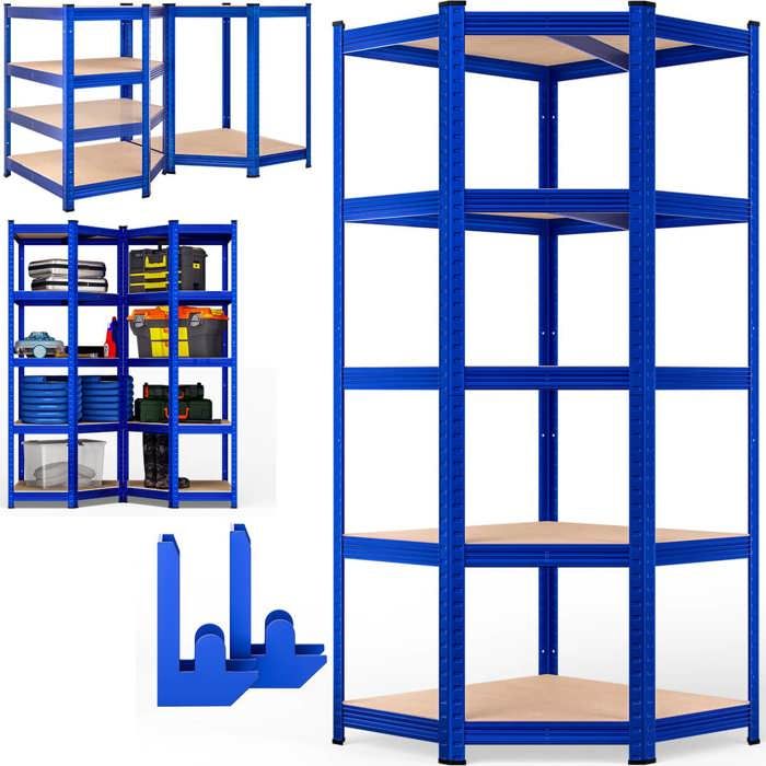 MONZANA® Étagère charge lourde 180x70x40cm bleu Etagère dangle 5 plateaux max. 875 kg Etagère de rangement en acier MONZANA® Étagère charge lourde 180x70x40cm bleu Etagère dangle 5 plateaux max. 875 kg Etagère de rangement en acier