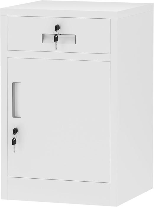 JINGUR de rangement en métal avec porte verrouillable et tiroir ...