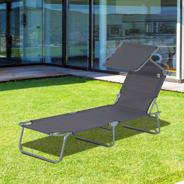 SPRINGOS Chaise Longue Pliable Jardin Avec Accoudoirs – Fauteuil Réglable Confortable 120 Kg Pour Terrasse, Camping Et Plage
