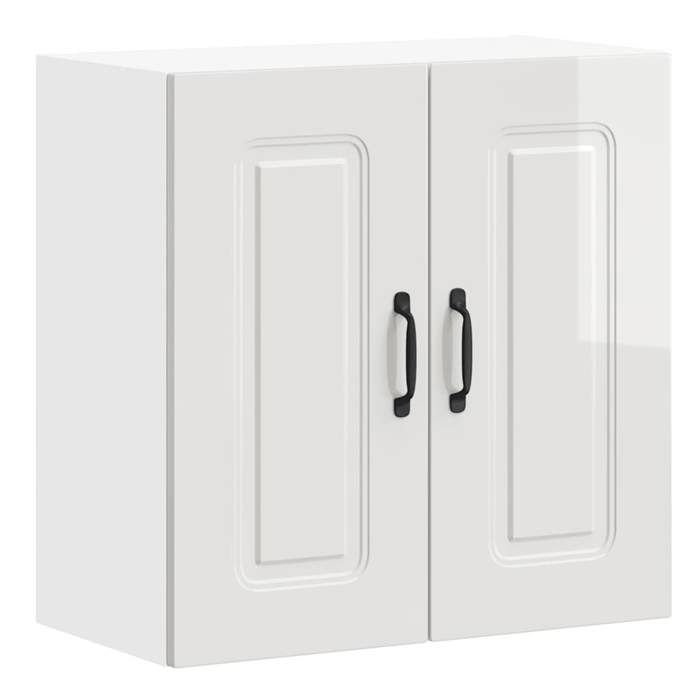 (SOLDE dété)Armoire murale de cuisine/Design suspendue - Anti humidité - blanc brillant bois ingénierie Aspect élégant*4158