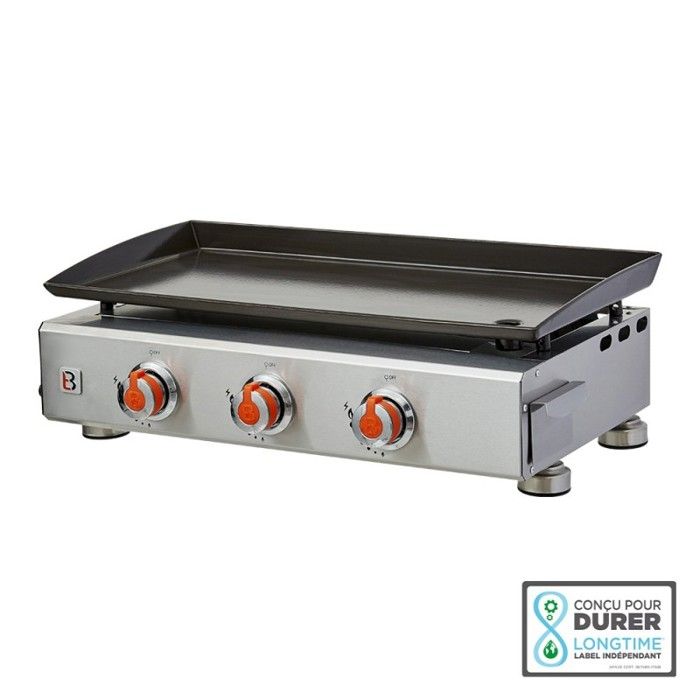 Plancha Gaz Inox 3 Feux