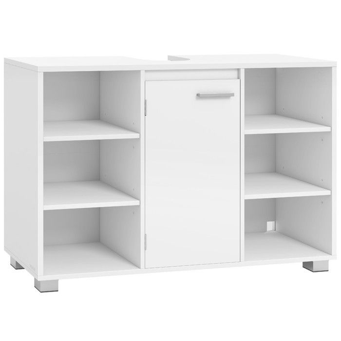 VASAGLE Meuble Bas De Salle De Bain, Avec 3 Tiroirs, Étagères Réglables