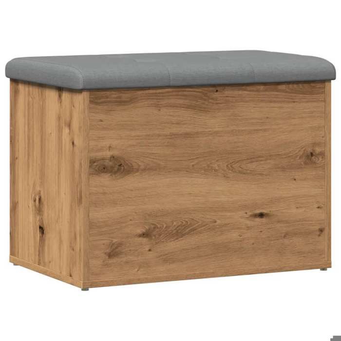 BEST-HOME Banc de rangement - Compartiments de rangement - chêne artisanal 62x42x45 cm bois dingénierie1parcel1393