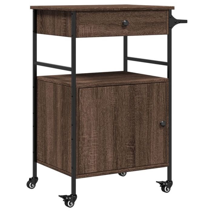 FAF-NEUF* Desserte de cuisine - chêne marron - 56x43x895 cm bois dingénierie JUILLET344620