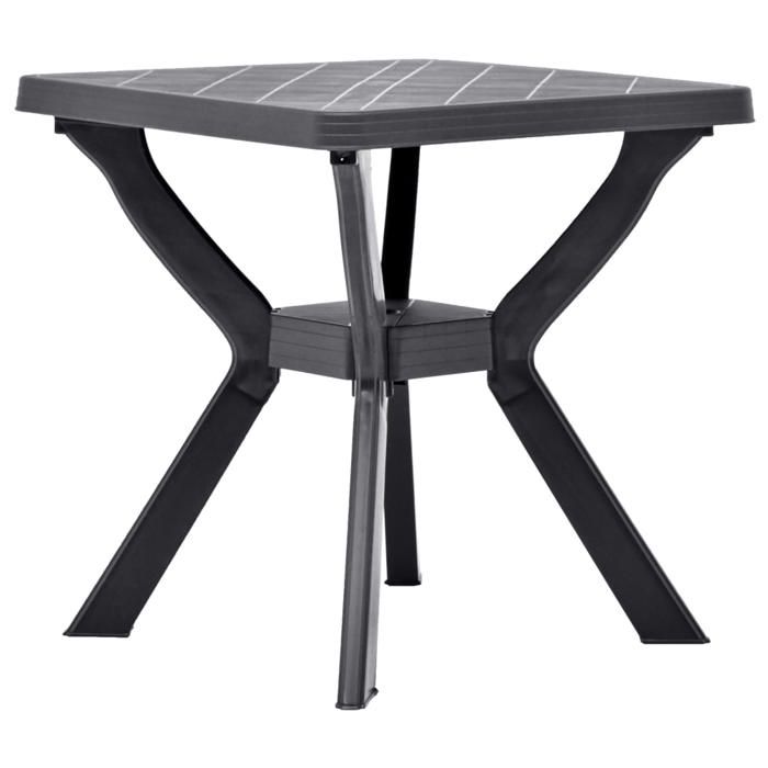 Vidaxl Table de bistro - Anthracite - Plastique - 70x70x72 cm