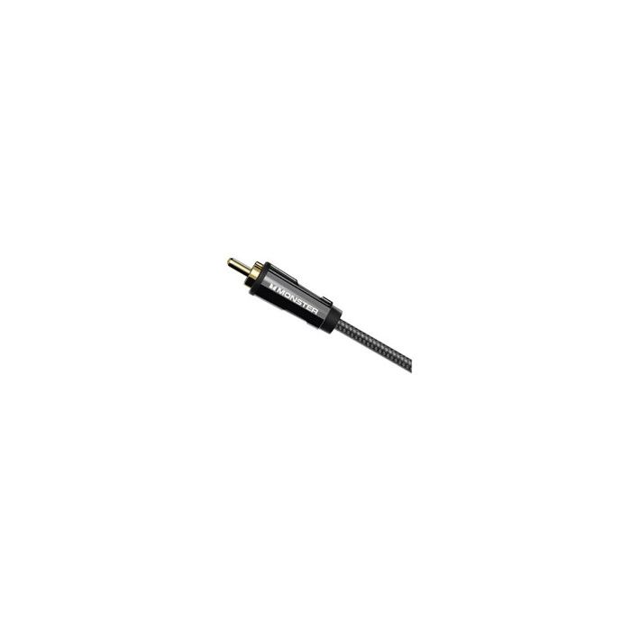 MONSTER CABLE – Câble subwoofer RCA mâle vers RCA mâle 5 m conducteurs OFC gaine Duraflex