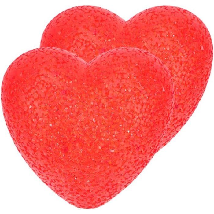 2 pièces Lampe LED Forme Cœur Rouge Veilleuse de Table Petite Lumière Ambiance Douce pour Chambre et Décoration Saint Valentin