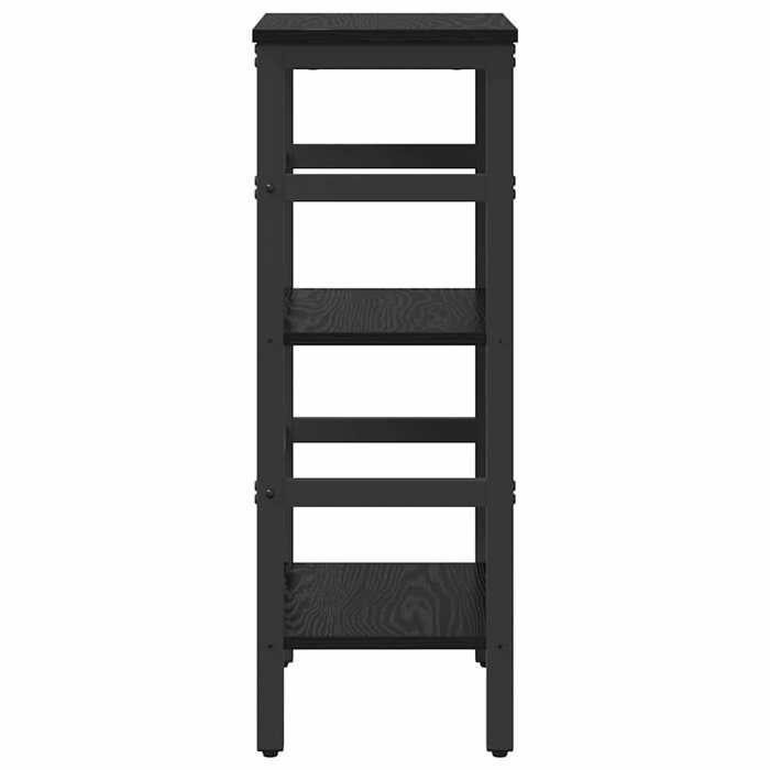 Bibliothèque SOLOMOON CHIC Étagère à livres - Pour salon - Chêne noir 40x29 5x81 cm Bois dingénierie BB522