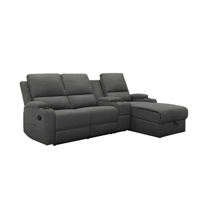 Dallas-canapé Dangle 3 Places Avec Rangement droit En Tissu Anthracite Dallas-canapé Dangle 3 Places Avec Rangement droit En Tissu Anthracite
