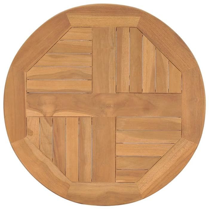 (NEW 2026)Table cuisine(Rectangle) SOLOMON Brun Table de bistro - FAFA-TOP - Meuble de cuisine - Ø60x75 5 cm - Bois de teck solide 7