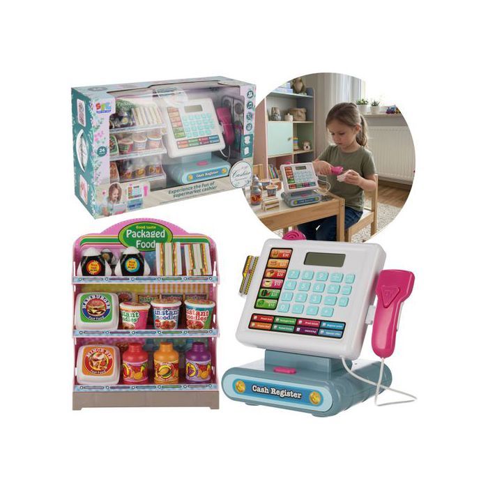 Caisse interactive avec accessoires pour enfants jeu de magasin sons 3+