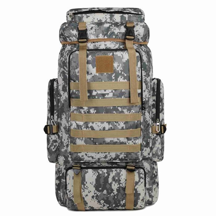 Sac à dos randonnée ARAMOX – 65x35x18cm – toile – 1kg – grand capacité – camping trekking - Activités de plein air