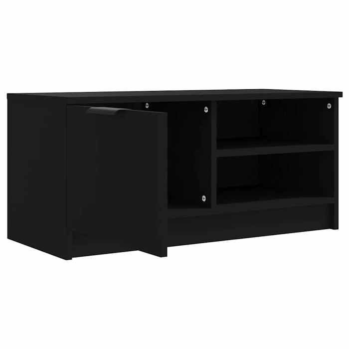 Meuble TV Noir 80x35x36 5 cm Bois dingénierie_2 ans garantie_25707