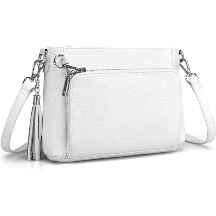 Sac À Main En Cuir Véritable Anti-Vol Femme Sac À Bandoulière De Taille Moyenne Avec Blocage Rfid Porte-Monnaie IntégréCrossbody