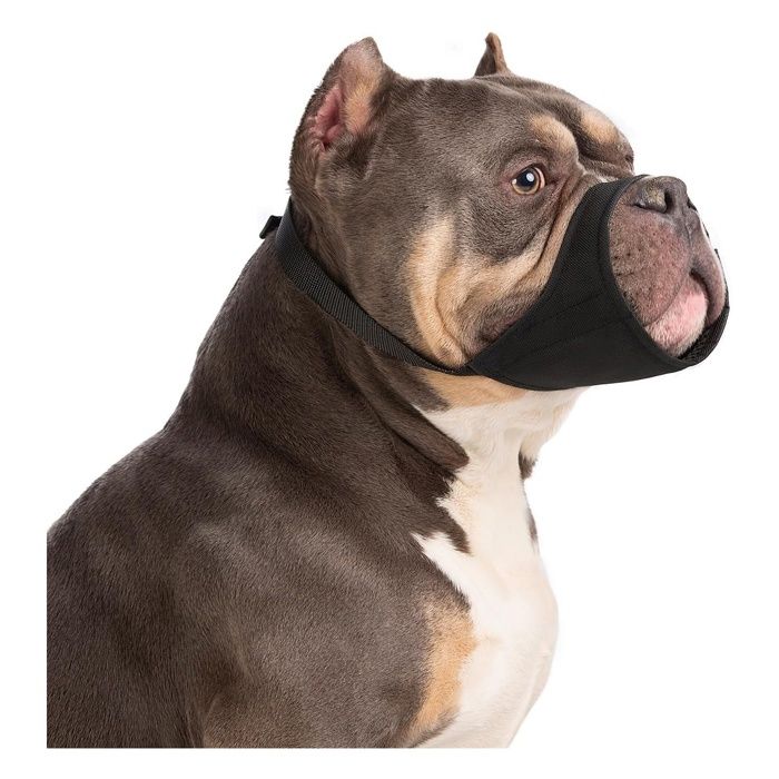 Muselière pour Chiens pour Pitbull Rottweilers Amn Bully Bulldog Boxers de Taille Moyenne et Grande à museau Court pour L MUSELIERE