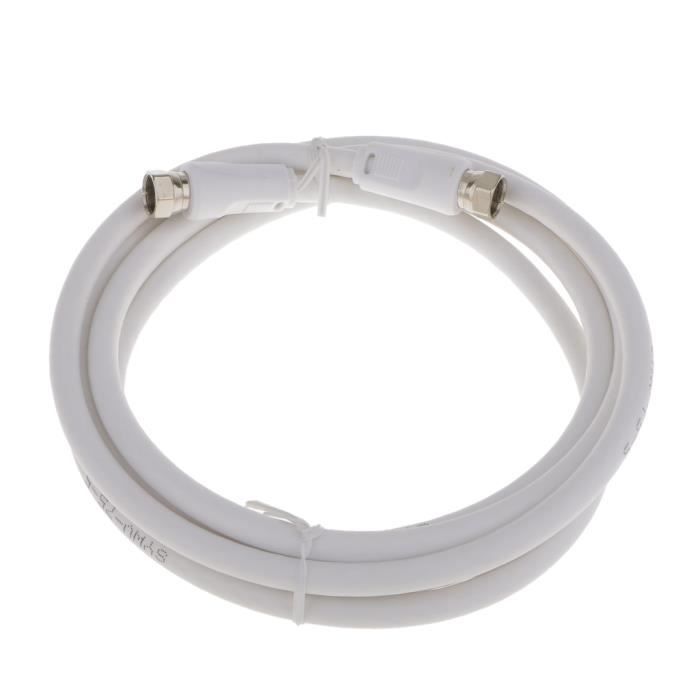 Câble Coax | IEC (Coax) Mâle | IEC (Coax) Femelle | Plaqué nickel | 90