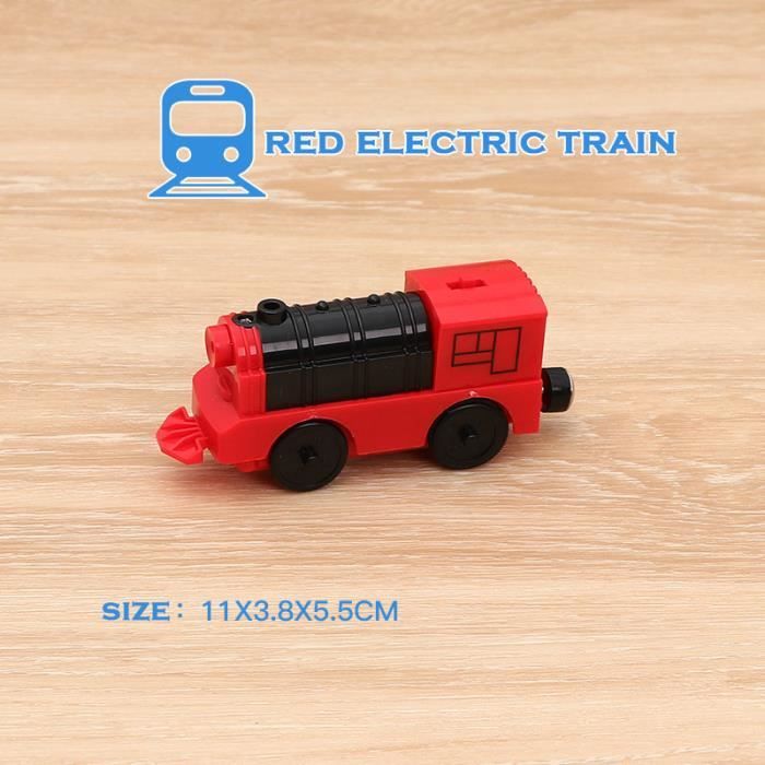 Cylora Train Électrique Magnétique Enfant – Locomotive à Piles Avec Sons, Compatible Thomas & Brio, Rouge, Dès 3 Ans