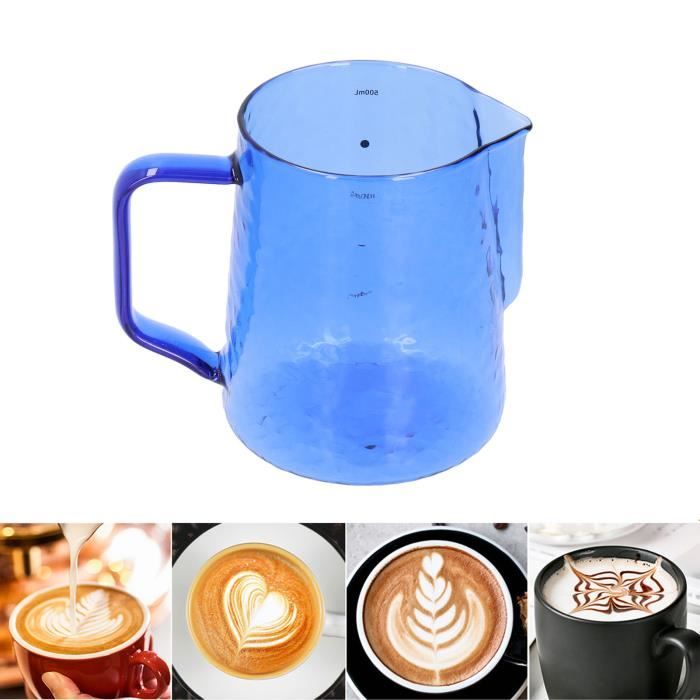 2 Pichets En Verre 100 Ml - Pour Mousser Et Verser Le Lait, Design élégant Avec Bec Verseur
