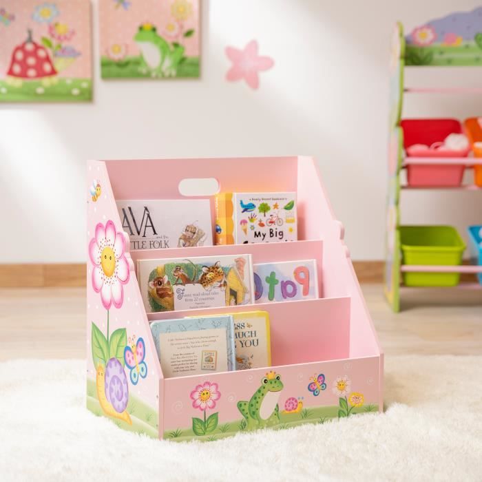 Meuble De Rangement Livres Magazines Etagere Bibliotheque Enfant Fille Magic Garden Fantasy Fields Td a Cdiscount Puericulture Eveil Bebe