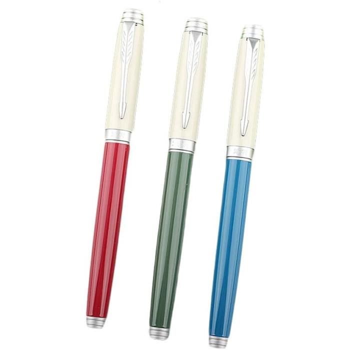 Stylo Plume Luxe Haute Qualité Stylo Plume 3 Pièces Métal Design École Étudiant Fournitures De