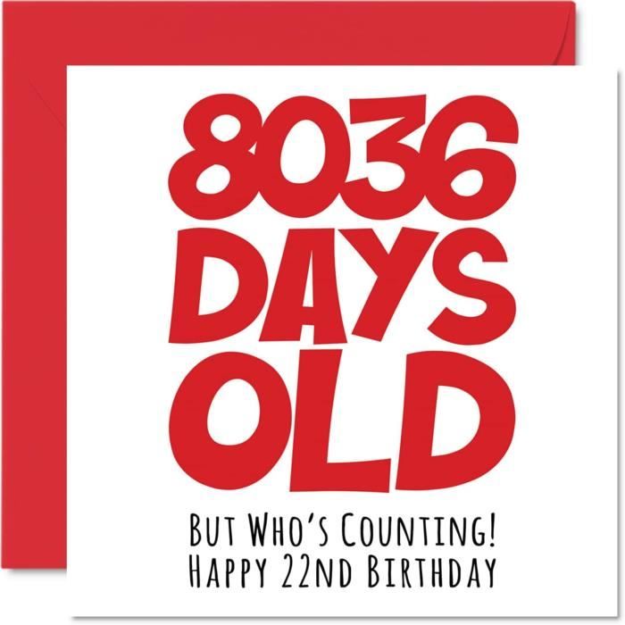 Carte D'anniversaire Mixte 22 Ans - Avec Enveloppe - N°157 - Neuf - Fabriqué En France