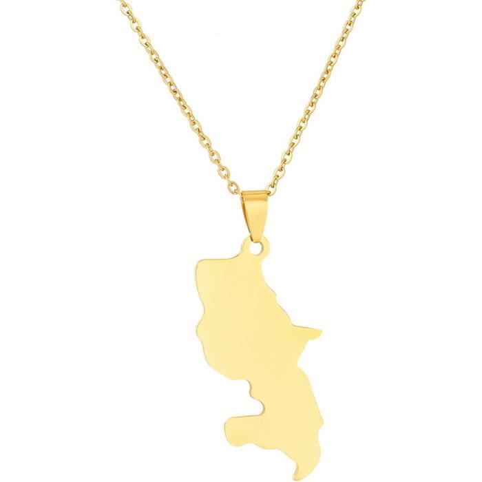 Collier Carte Région Française Pendentif En Forme De Carte De La