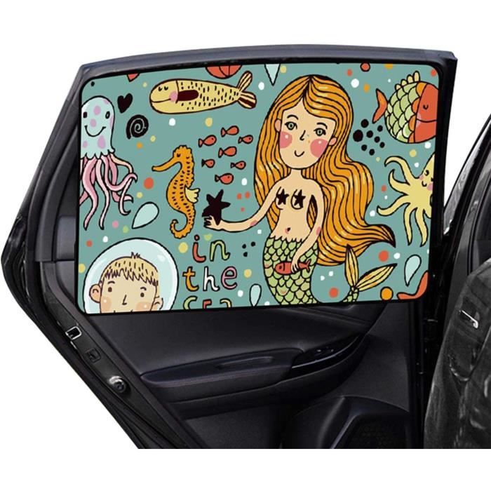 URAQT Pare-Soleil Voiture Bébé, Pare-Soleil Auto-Adhésifs Enfant, Bloquer Les Rayons Pare-Soleil Pour Vitres De Voiture Protection UV/Chaleur