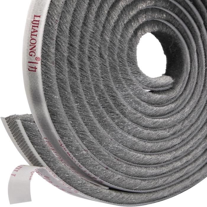 Profil D’étanchéité Brosse Pour Porte/fenêtre - 5mm X 8mm - Rouleau 10m - Joint Anti-froid & Poussière