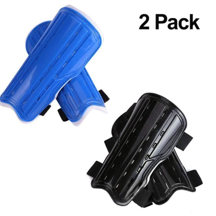 Protections Mollets Enfants Football Lot De 2 Paires De Mini Protège-tibias De Football - Noir Et Blanc, Léger, Pour Enfants Et Adultes