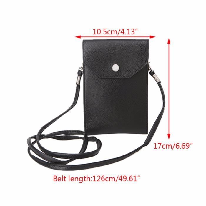 POCHETTE PORTABLE NOIRE TOUR DE COU BANDOULIERE Cdiscount T l phonie