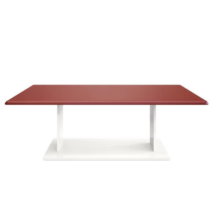 Vladon Table Basse Table de Salon Pure avec Deux Grandes /étag/ères Corps en Blanc Mat//Plateau et Bordures en Ch/êne Nordique
