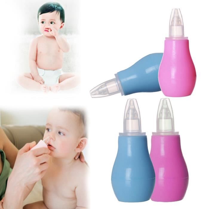 BLEU nettoyage de nez qui coule Aspiration nasale de mucus de bébé  d'aspirateur de nettoyeur de pression de main avec la couverture -  Cdiscount Puériculture & Eveil bébé