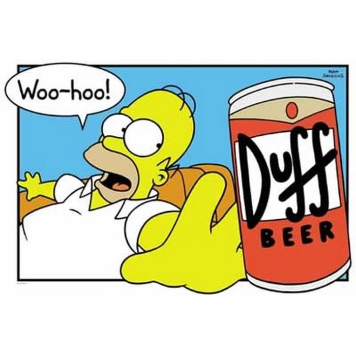 The Simpsons Duff Beer 62x93cm Affiche Poster Cdiscount Maison
