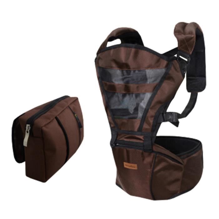 Double Epaule Porte Bebe Kid Hip Support Du Siege Avec Sac De Taille Marron Cdiscount Puericulture Eveil Bebe