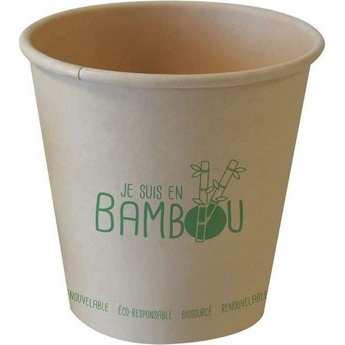 Gobelets bambou 25cl x50