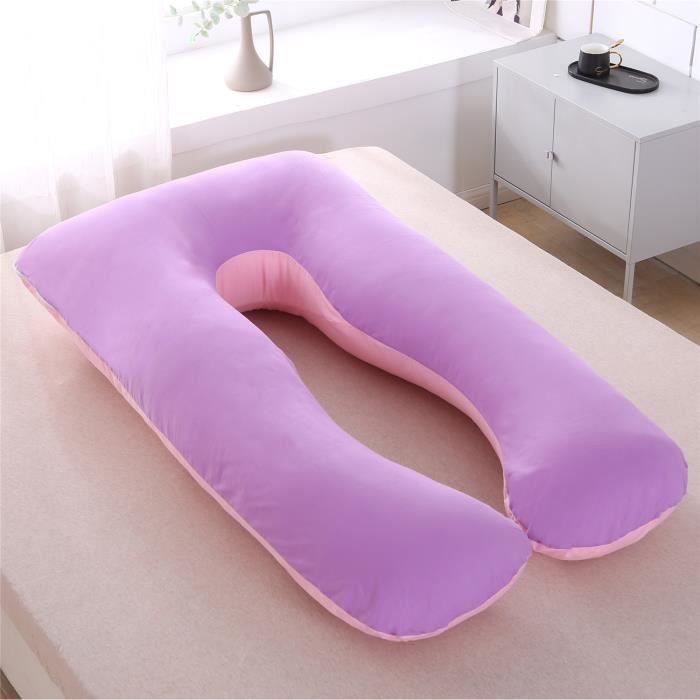 Oreiller De Grossesse En Forme De C - Soutien Dos, Ventre, Hanches - Housse Amovible Lavable